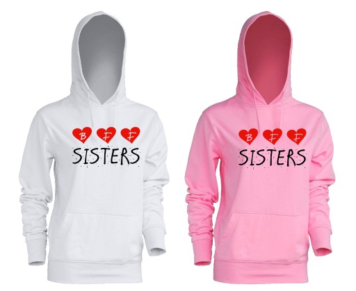 ZESTAW 2 BLUZ BFF SISTERS best friends bluzy bluza