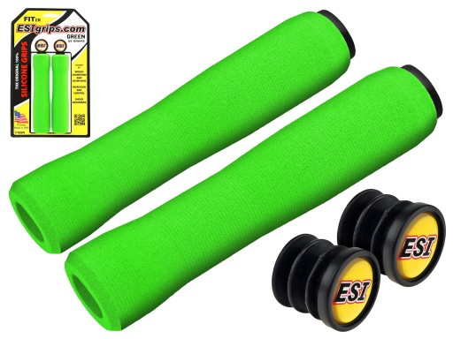 GRIPY ESI GRIPS FIT CR GREEN SILIKONOWE / 133 MM