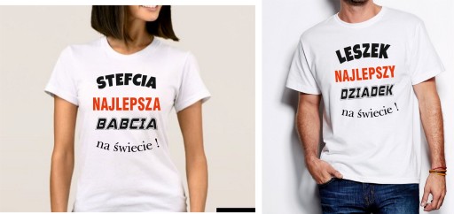 Koszulki KOMPLET T-SHIRT NA DZIEŃ BABCI I DZIADKA