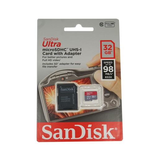 SANDISK KARTA microSD 32GB Ultra SDHC C10 A1 98MB