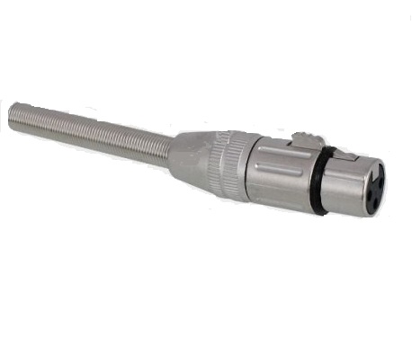 Gniazdo XLR mikrofonu 3pin canon na kabel odgiętka (0713)