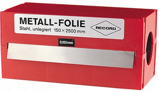 Folia metalowa 0,1mm - szczelinomierz, STAL