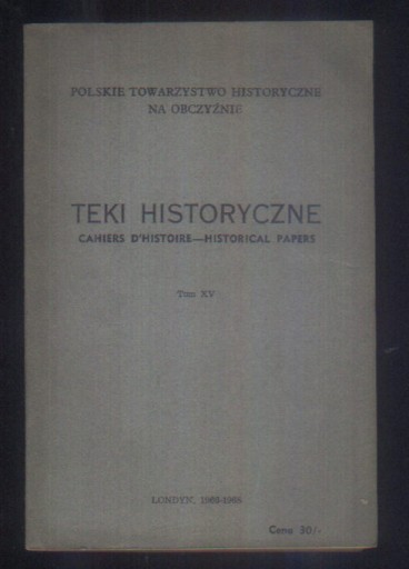 TEKI HISTORYCZNE T.XV Londyn Halecki Mongołowie