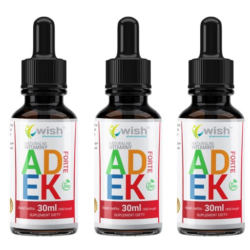 ADEK WITAMINA A D3 E K2 MK-7 W KROPLACH 3x 30ml