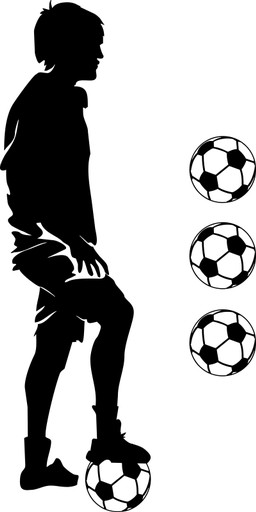 Naklejki na ścianę meble dla dzieci ścienne PIŁKA NOŻNA sport 50 cm