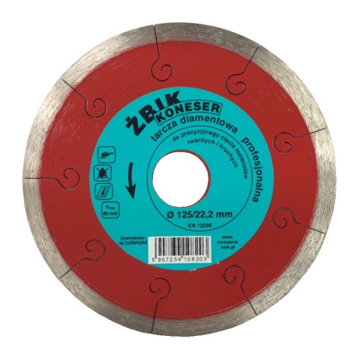 ŻBIK KONESER TARCZA DIAMENTOWA 125/22,2MM DO GRESU
