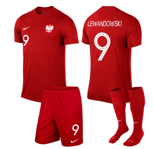 KOMPLET NIKE POLSKA LEWANDOWSKI PREZENT 122 - 128