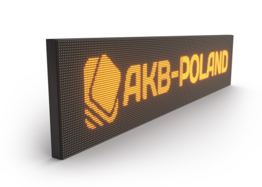 Reklama LED 224x48cm Wyświetlacz Tablica POMARAŃCZ