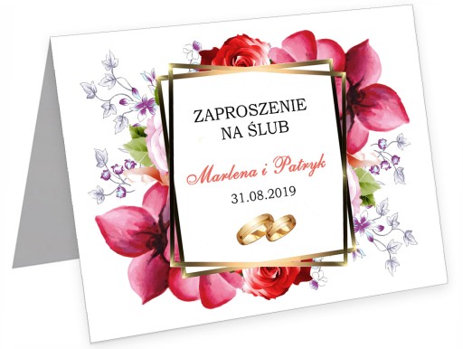 ZAPROSZENIA Ślubne Ślub Wianki Kwiaty BOHO