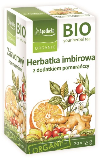 HERBATKA IMBIR POMARAŃCZA BIO 20x1,5G APOTHEKE EKO