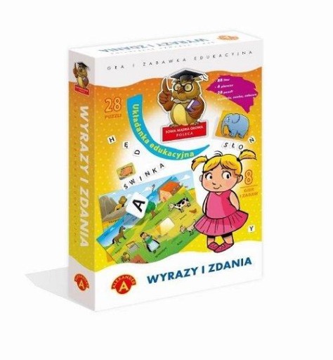 Wyrazy i zdania układanka edukacyjna GRA ZABAWA