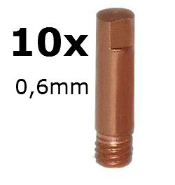 Końcówka prądowa MB15, drut fi0,6 M6x25mm -10szt