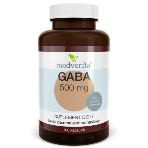 GABA 500 mg Kwas Gamma Aminomasłowy - 100 kapsułek