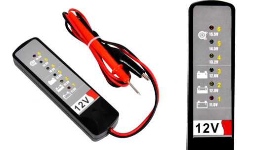 MINI TESTER MIERNIK AKUMULATORÓW CYFROWY 12V GEKO