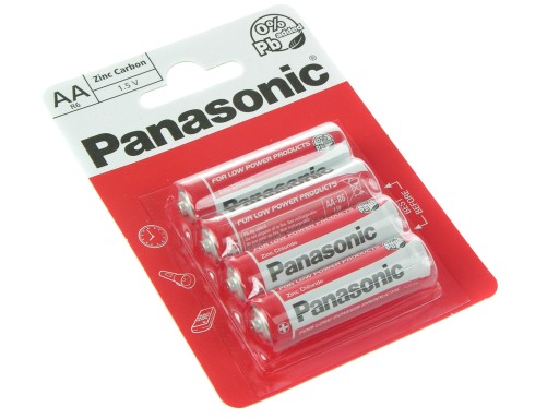 4 sztuki 4x BATERIA PANASONIC CZERWONA R6 AA