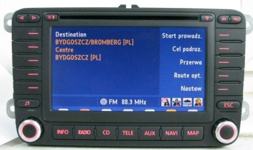 VW NAWIGACJA RADIO CD GOLF PASSAT TOURAN PL MENU