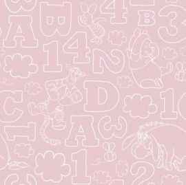 tapeta KUBUś PUCHATEK literki alfabet Disney POOH