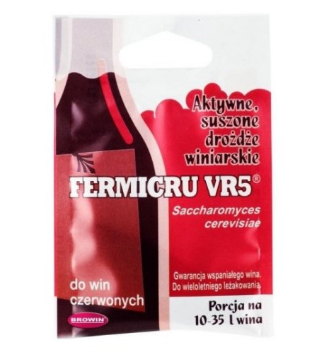 FERMICRU VR5 DROŻDŻE AKTYWNE WINA OWOCOWE CZERWONE