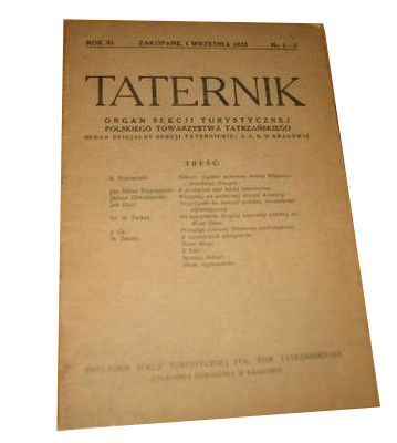 TATERNIK 1922, rok IX, nr 1 i 2 , 15 maja