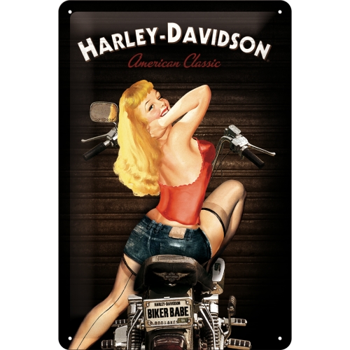 Tablica szyld HARLEY-DAVIDSON BIKER BABE metalowy