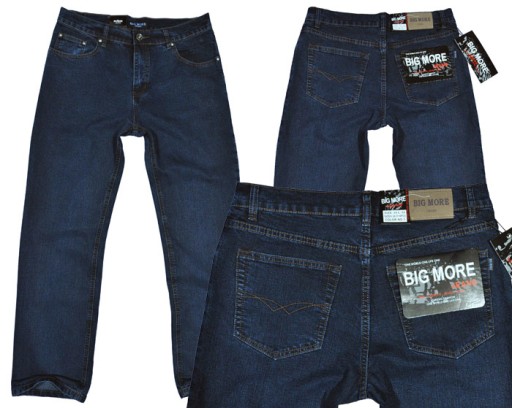 Spodnie męskie dżinsowe jeans Big More BM002 L34 pas 82 cm 32/34