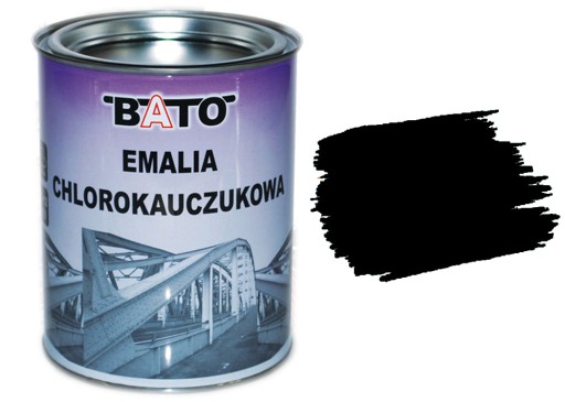 BATO CHLOROKAUCZUK DO METALU BETONU CZARNY MATOWY