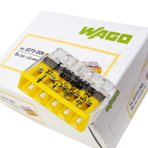100x szybkozłączka elektryczna 5x2,5 WAGO 2273-205 100szt
