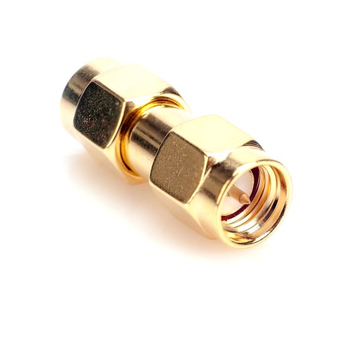 Łącznik SMA-M / SMA-M adapter PTFE/Gold Radiora