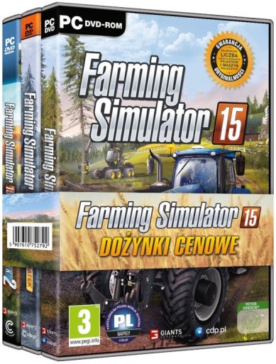 Farming Simulator 15 2015 + 2 dodatki DOŻYNKOWA PC