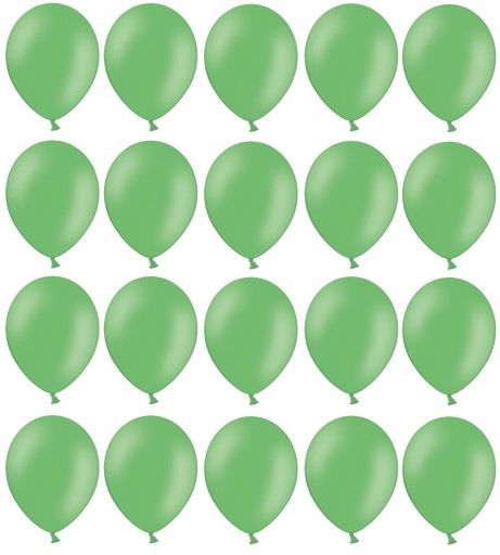 Balony Jasne Zielone 25cm Pastelowe 20szt na ślub