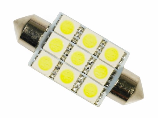 Żarówka C5W 9x LED SMD 5050 C10W Rurka 42 mm