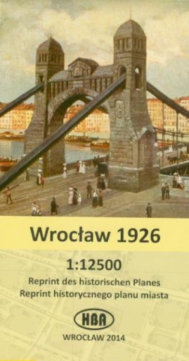 BRESLAU PLAN 1:12500 WROCŁAW 1926 REPRO ADRESSBUCH