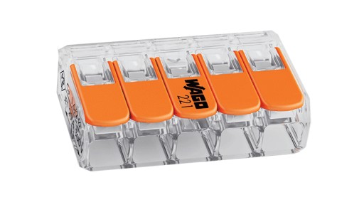 Złączka WAGO Szybkozłączka Instalacyjna 5x0,2-4mm2 compact 221-415 450V