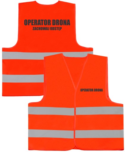 OPERATOR DRONA POMARAŃCZOWA KAMIZELKA OCHRONNA 6XL