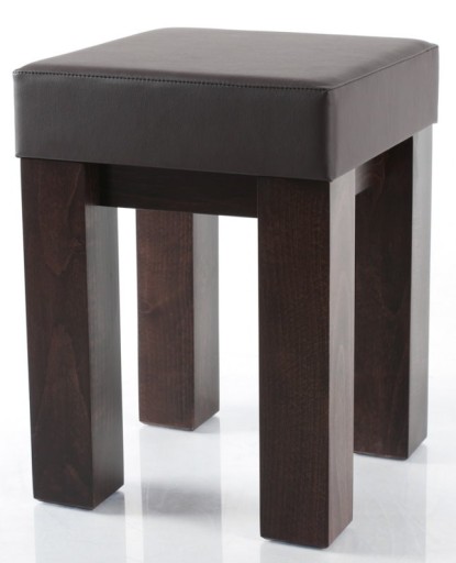 Taboret MODERN drewniany tapicerowany stołek pufa