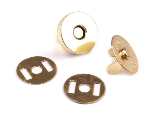 Zapięcie magnetyczne na magnes 18mm złote