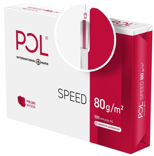 Papier ksero do drukarek A4 Polspeed 80g 500 ark.