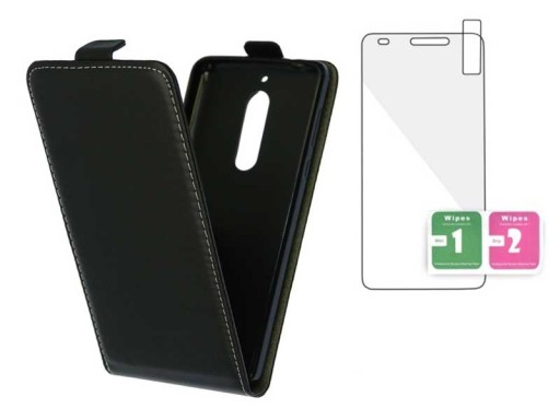 NOKIA 5 / 5 Dual ETUI KABURA FUTERAŁ SKÓRA + SZKŁO