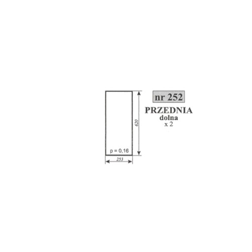 szyba przednia dolna Massey MF 255 Krotoszyn mała