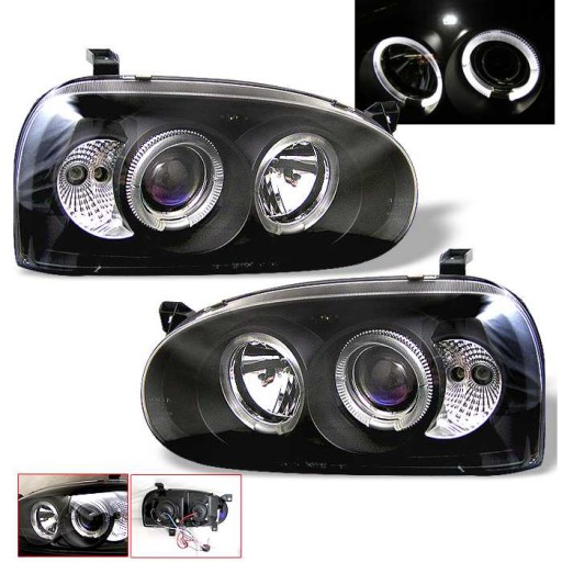 Vw golf iii фары фары black кольца новый, новое hit!1 - фото