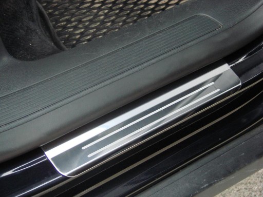 Накладки порог листви vw passat b6 b7 cc пороги1 - фото