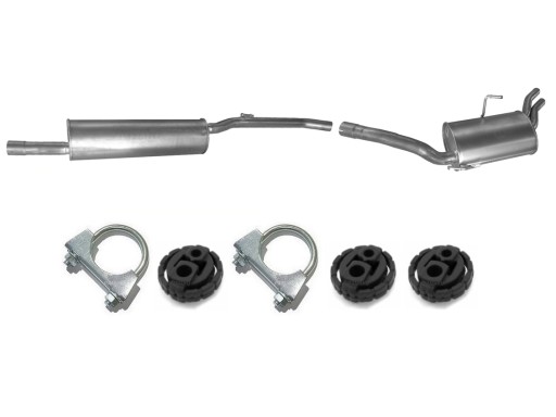 Peugeot expert 2.0 hdi 70-81kw (2001-2005) глушитель центральный наконечника1 - фото