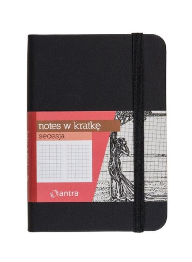 Notes A7 Mriežka Secesia Black ANTRA Antra 185417