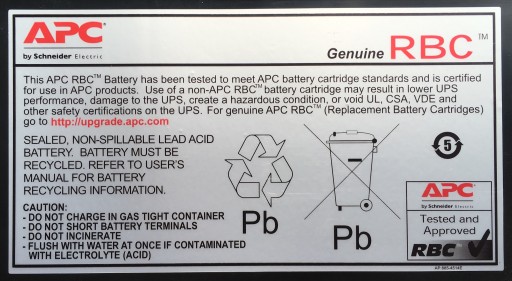 Аккумулятор APC 0 В 17 Ач