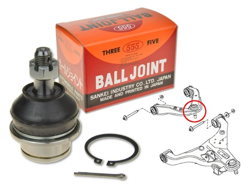 Штифт важеля управління передній передній верхній SB-N281 JAPAN