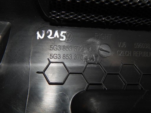VW GOLF VII 7 moulding threshold right 3D 5G3853372