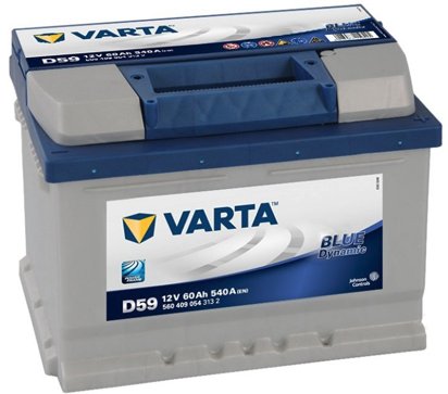5604090543132 - Батарея Varta BLUE 12V 60Ah 540a d59 низька