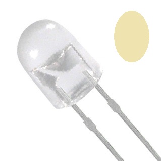 ART LED diódy 5mm OWAL Ultra W-WARM (3500K) 10ks