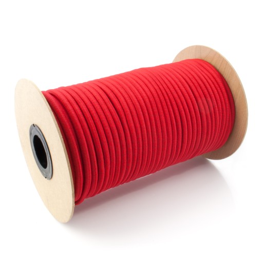 Elastické lano Gumový expandér Guma na plachty červená 8mm 1m