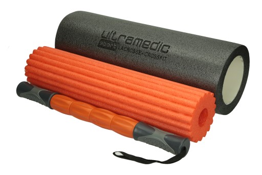 Валик Ultramedic гладкий 44 см х 15 см помаранчевий, сірий